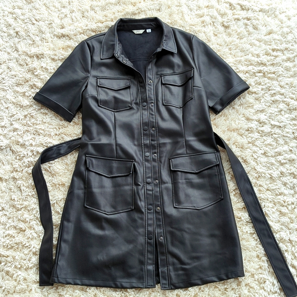 Faux leather Dress